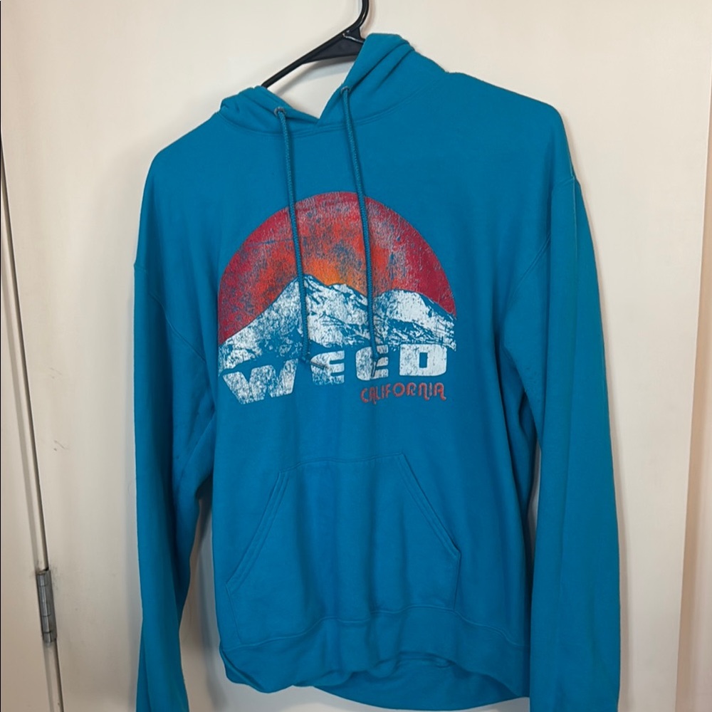 Blue Weed California Graphic Hoodie
